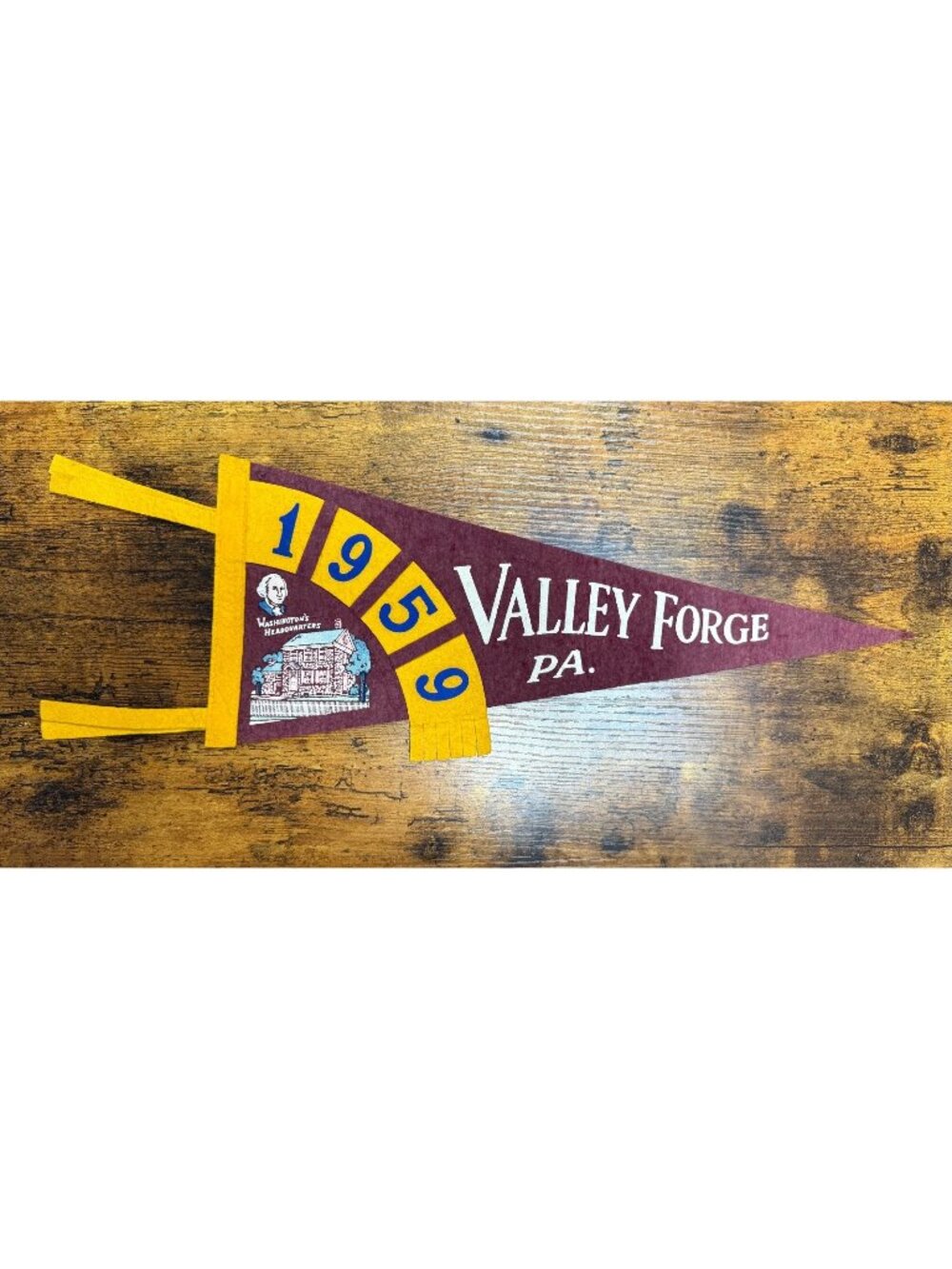Vintage 1959 Valley Forge, Pennsylvania pennant
